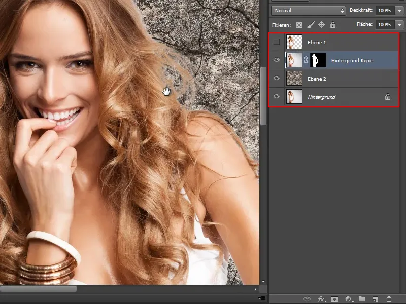 Haare und Personen freistellen kann so einfach sein - mit dem Hintergrund-Radiergummi-Werkzeug
