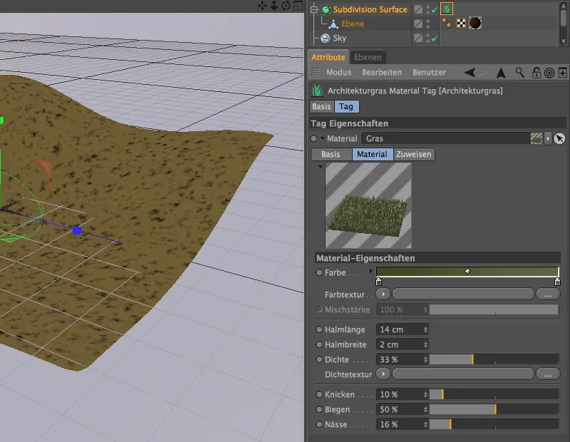 Neu in Release 15 - Grasflächen mit Architekturgras