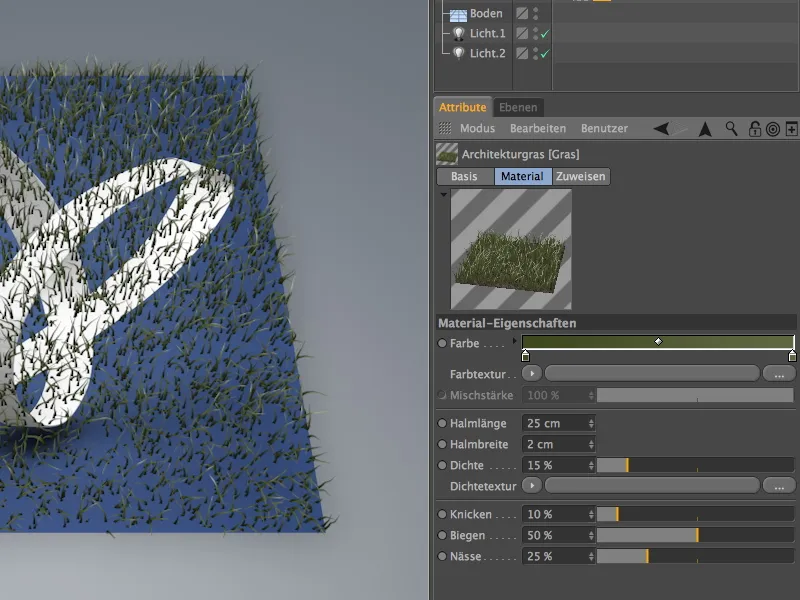 Neu in Release 15 - Grasflächen mit Architekturgras