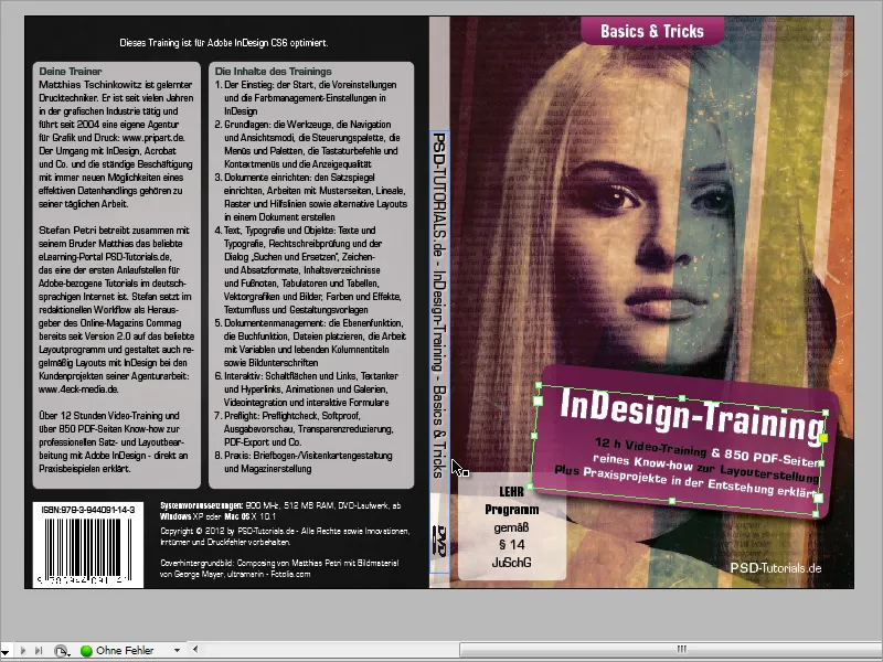 DVD-Cover und DVD-Label gestalten - Teil 2: Fertigstellung des Covers