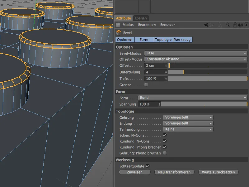 Neu in Release 15 - Modelling mit dem neuen Bevel-Werkzeug