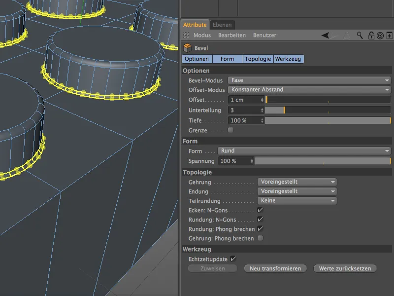 Neu in Release 15 - Modelling mit dem neuen Bevel-Werkzeug
