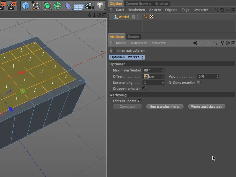 Neu in Release 15 - Modelling mit dem neuen Bevel-Werkzeug