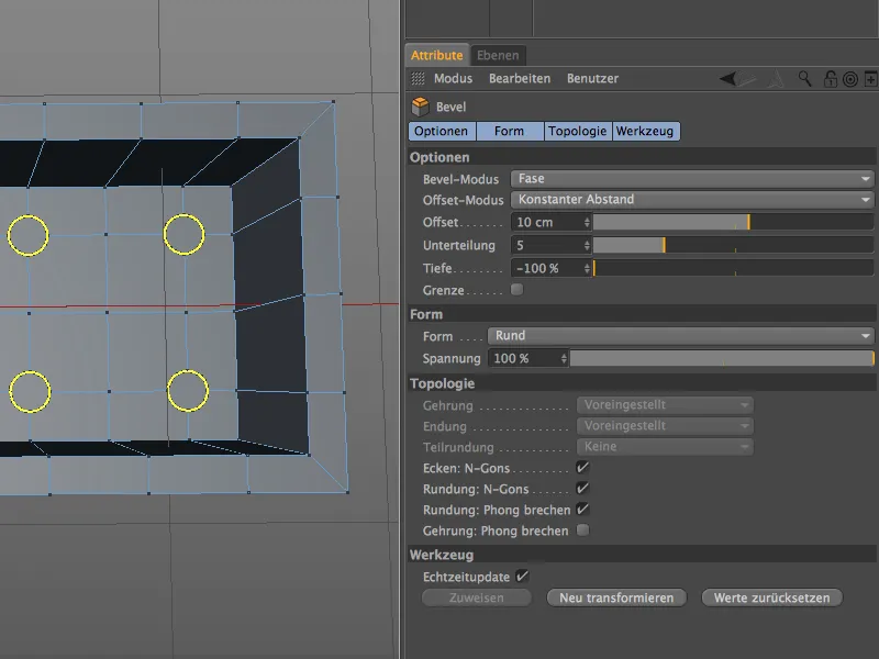 Neu in Release 15 - Modelling mit dem neuen Bevel-Werkzeug