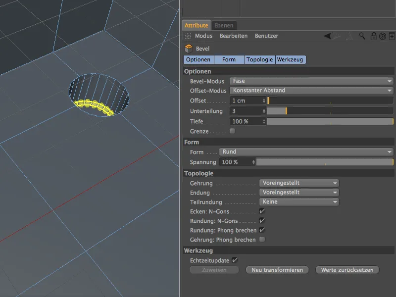 Neu in Release 15 - Modelling mit dem neuen Bevel-Werkzeug