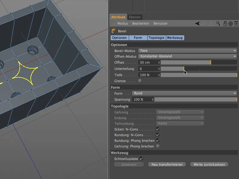 Neu in Release 15 - Modelling mit dem neuen Bevel-Werkzeug
