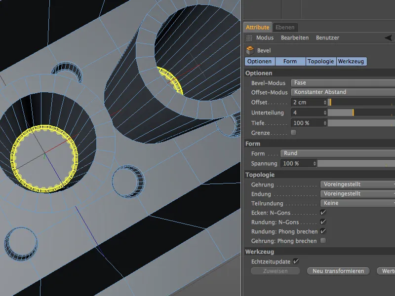 Neu in Release 15 - Modelling mit dem neuen Bevel-Werkzeug