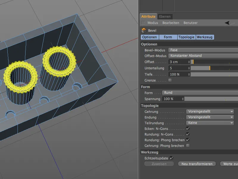 Neu in Release 15 - Modelling mit dem neuen Bevel-Werkzeug