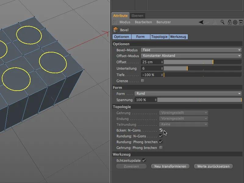 Neu in Release 15 - Modelling mit dem neuen Bevel-Werkzeug