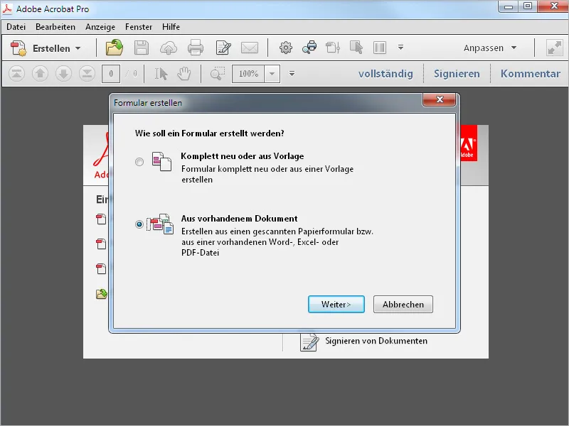 Formulare erstellen in Acrobat Formulare erstellen in Acrobat