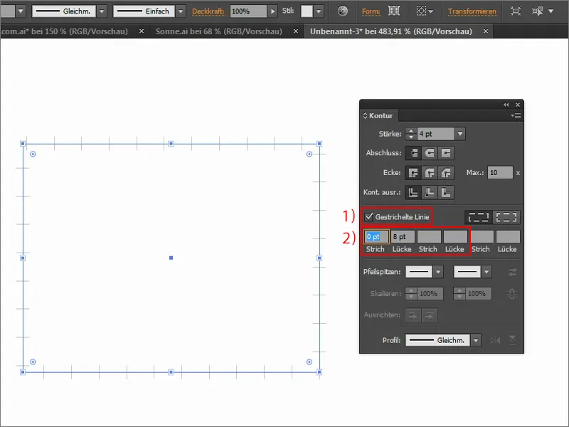 Tipps & Tricks zu Adobe Illustrator: Gepunktete Linie erstellen (Beispiel: Briefmarke) Tipps & Tricks zu Adobe Illustrator: Gepunktete Linie erstellen (Beispiel: Briefmarke)
