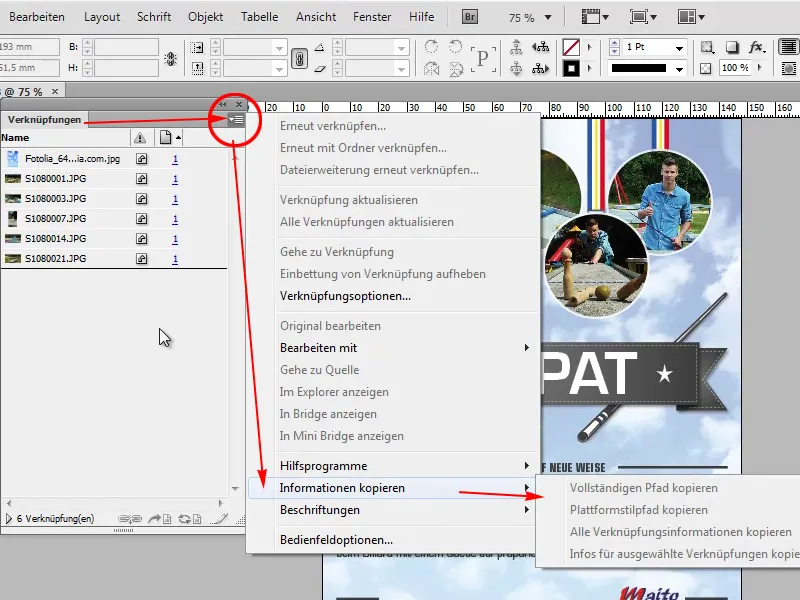 Tipps &amp; Tricks zu Adobe InDesign: Dateiinformationen aller Verknüpfungen exportieren