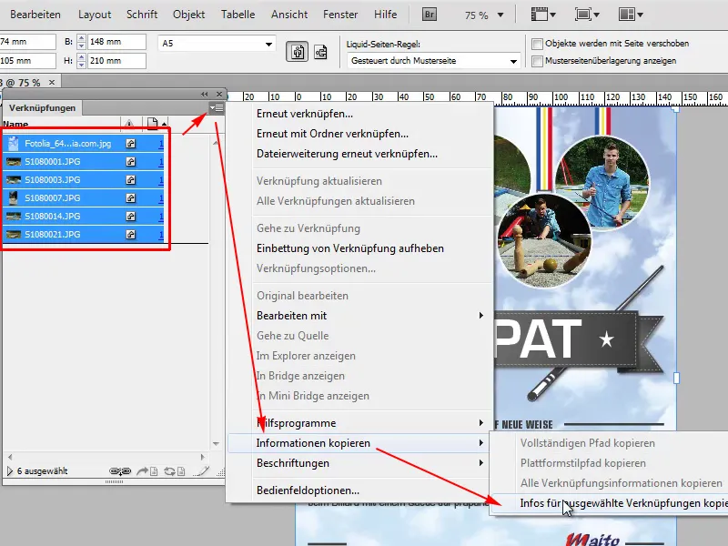 Tipps &amp; Tricks zu Adobe InDesign: Dateiinformationen aller Verknüpfungen exportieren