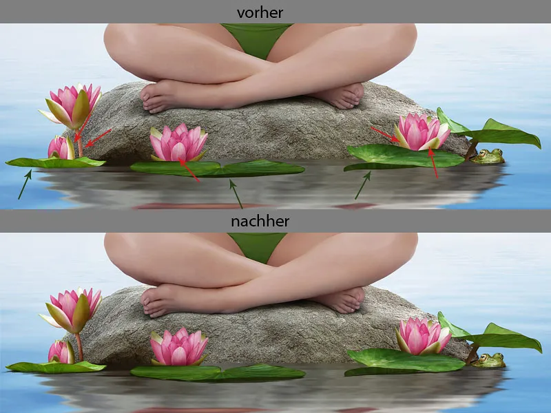 Werbeplakat Lotus Tea - Teil 04 - Composing-Objekte einfügen und an die Umgebung anpassen