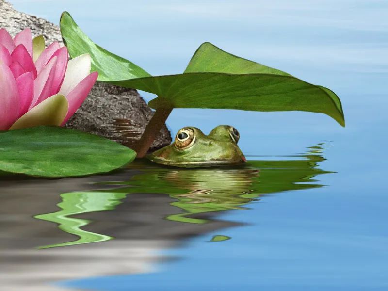 Werbeplakat Lotus Tea - Teil 04 - Composing-Objekte einfügen und an die Umgebung anpassen