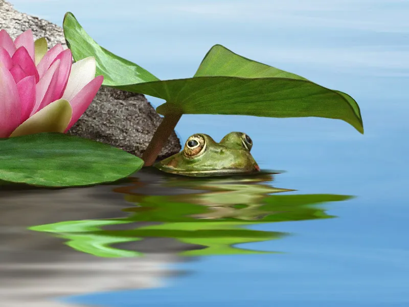Werbeplakat Lotus Tea - Teil 04 - Composing-Objekte einfügen und an die Umgebung anpassen