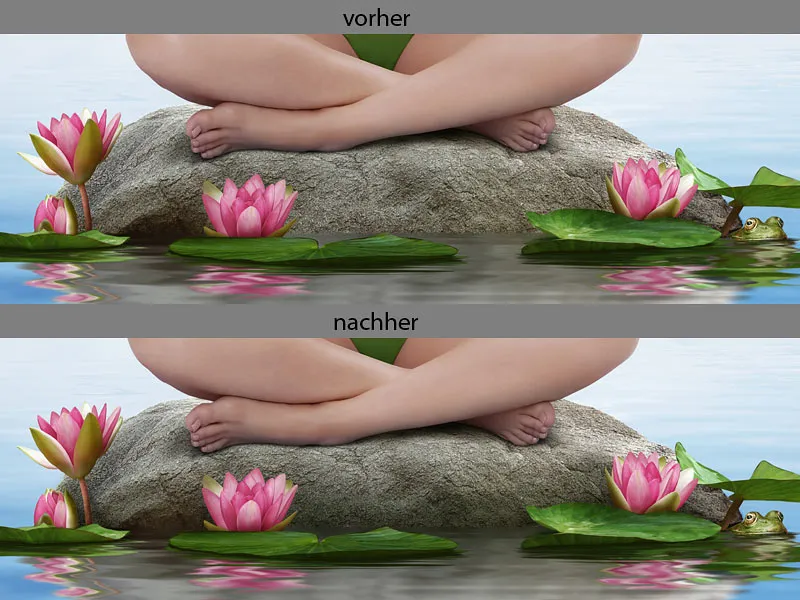 Werbeplakat Lotus Tea - Teil 04 - Composing-Objekte einfügen und an die Umgebung anpassen