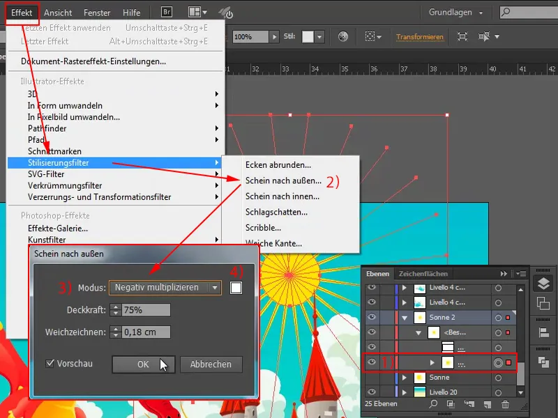 Tipps & Tricks zu Adobe Illustrator: Sonne erstellen