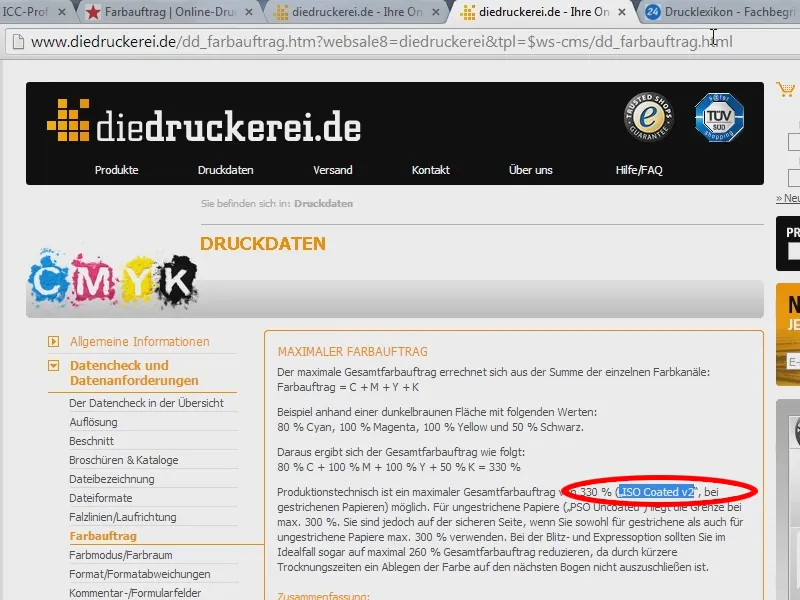 Fehlende Farbprofile herunterladen und installieren