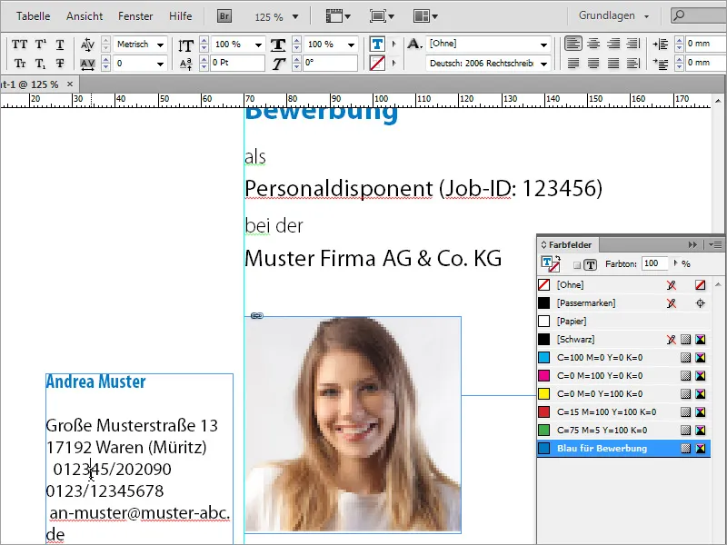 Professionelles Bewerbungsdesign gestalten: der minimalistische Stil