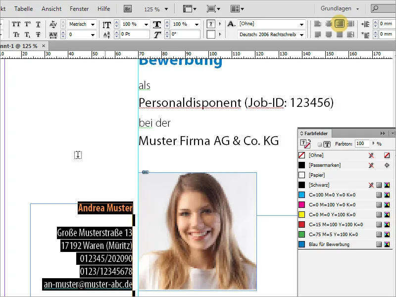 Professionelles Bewerbungsdesign gestalten: der minimalistische Stil