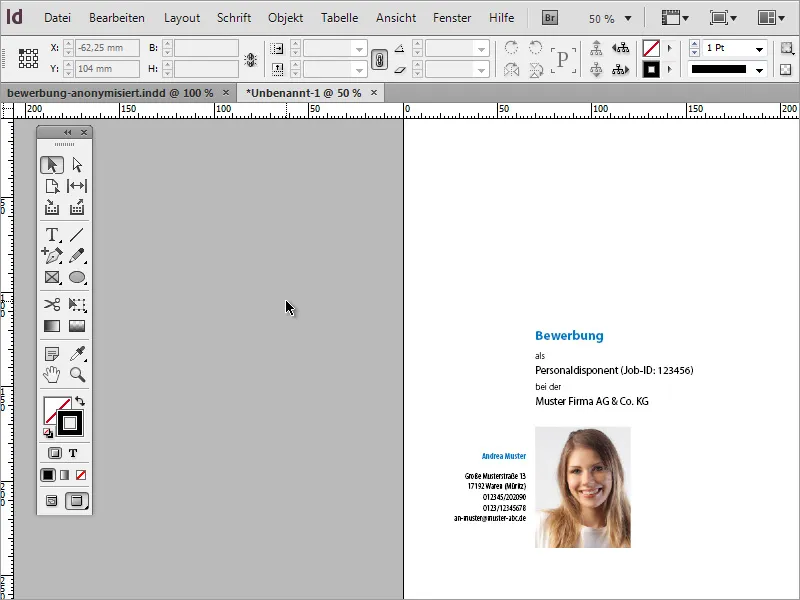 Professionelles Bewerbungsdesign gestalten: der minimalistische Stil