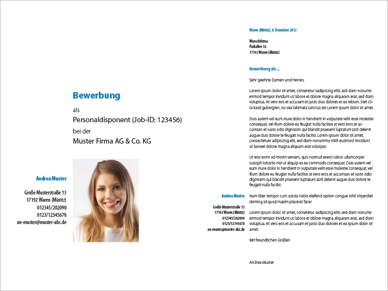 Professionelles Bewerbungsdesign gestalten: der minimalistische Stil