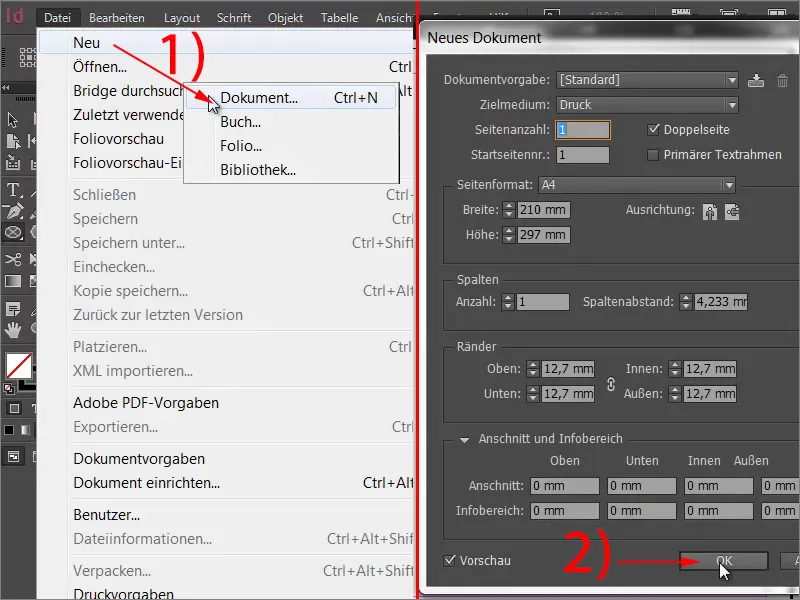 Mehrfarbige Farbfelder in InDesign Mehrfarbige Farbfelder in InDesign