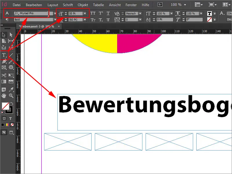 Mehrfarbige Farbfelder in InDesign