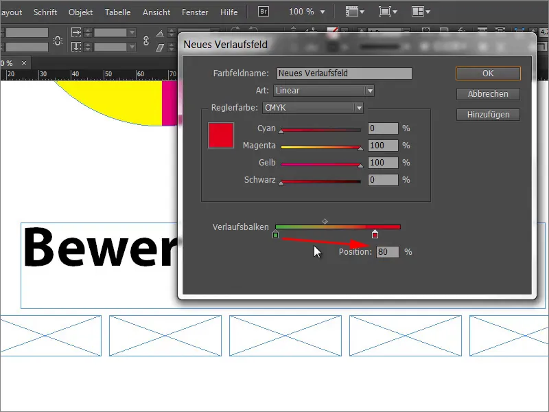 Mehrfarbige Farbfelder in InDesign