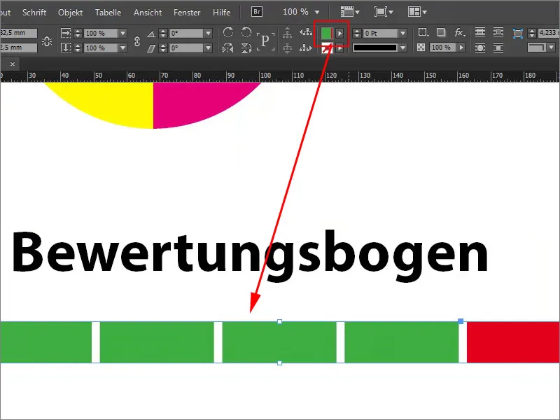Mehrfarbige Farbfelder in InDesign