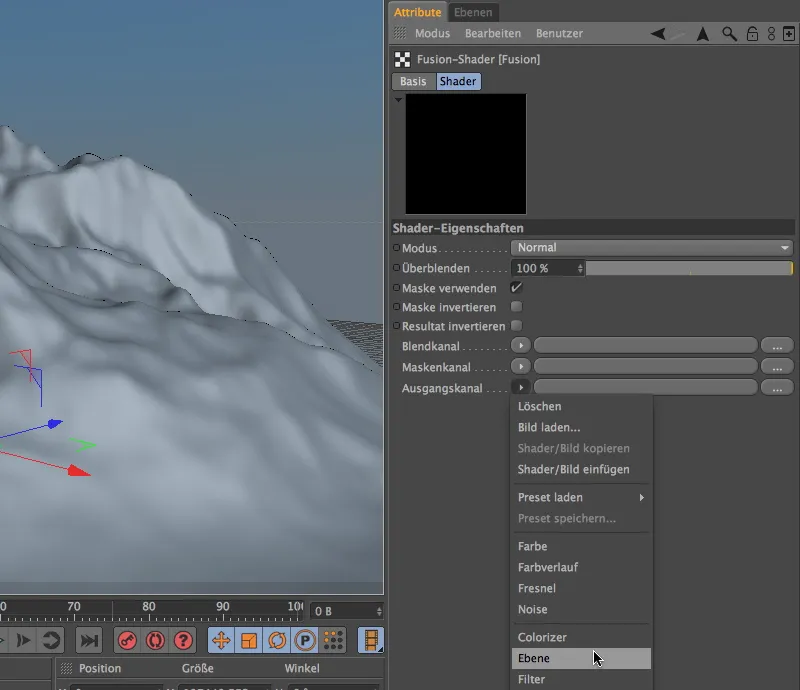 Neu in Release 13 - Schnee im Gebirge mit dem Geländemaske-Shader