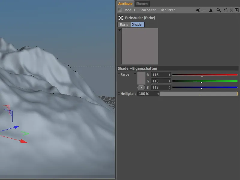 Neu in Release 13 - Schnee im Gebirge mit dem Geländemaske-Shader