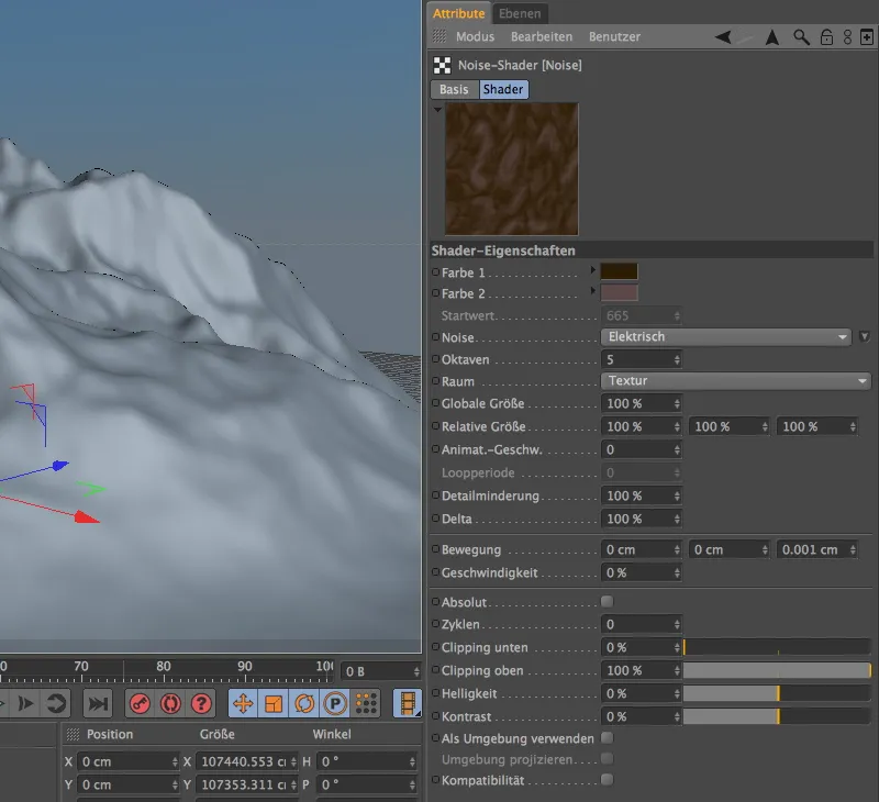 Neu in Release 13 - Schnee im Gebirge mit dem Geländemaske-Shader