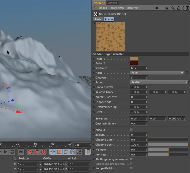 Neu in Release 13 - Schnee im Gebirge mit dem Geländemaske-Shader