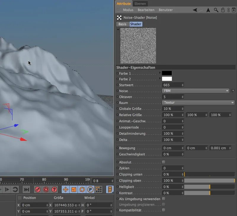Neu in Release 13 - Schnee im Gebirge mit dem Geländemaske-Shader