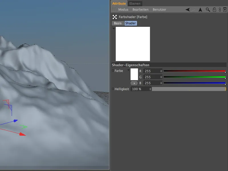 Neu in Release 13 - Schnee im Gebirge mit dem Geländemaske-Shader