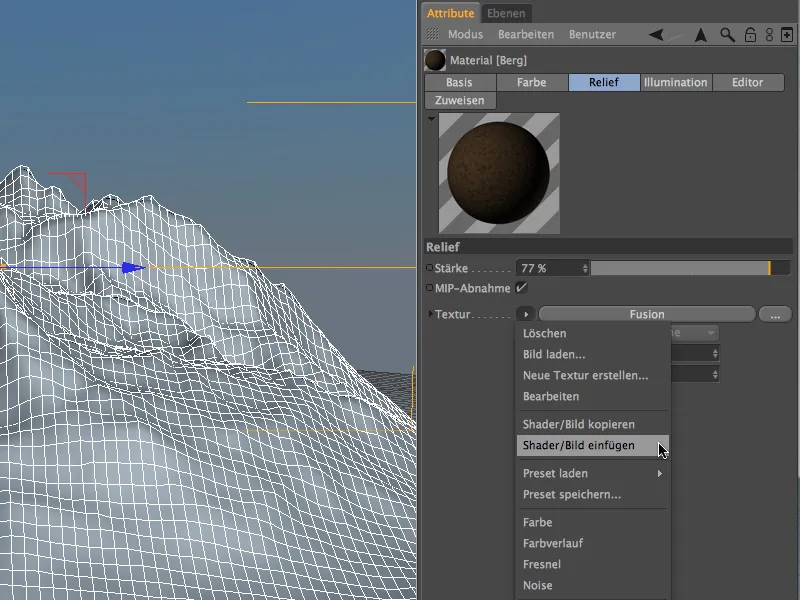 Neu in Release 13 - Schnee im Gebirge mit dem Geländemaske-Shader