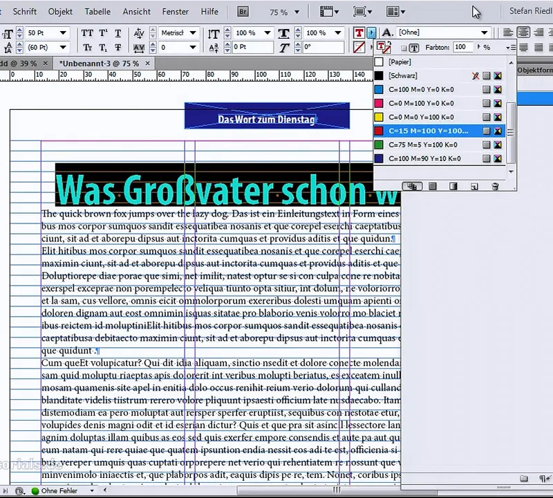Kolumne mit nur einem Klick formatieren