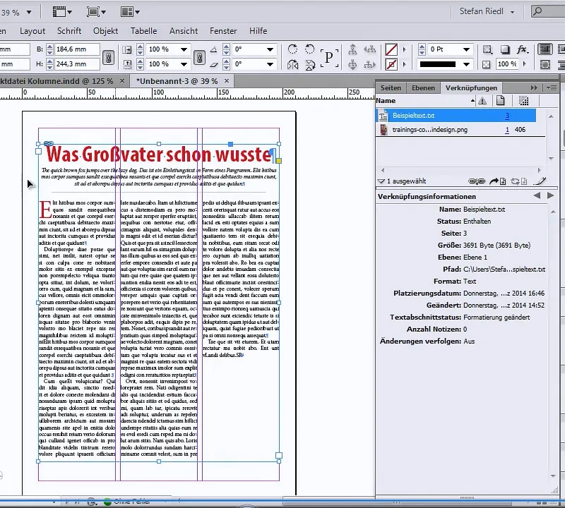Kolumne mit nur einem Klick formatieren