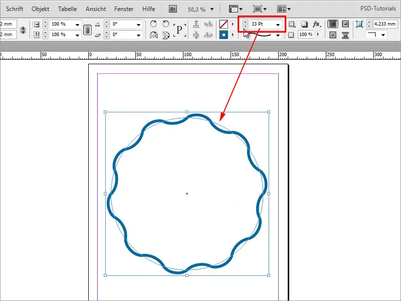 Tipps &amp; Tricks zu Adobe InDesign: Konturstärke auch bei Wellenform beibehalten