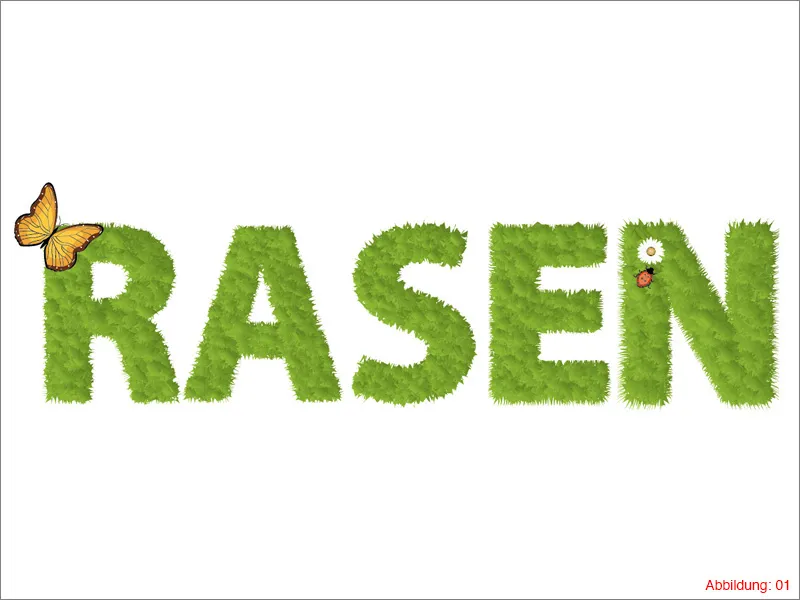 Gras-Typografie erstellen - Adobe Illustrator