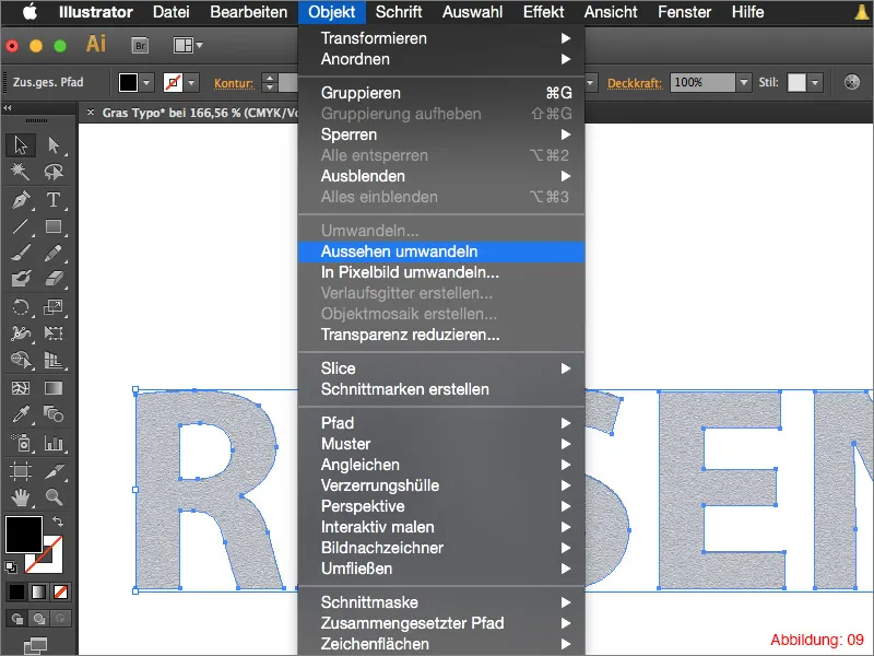 Gras-Typografie erstellen - Adobe Illustrator