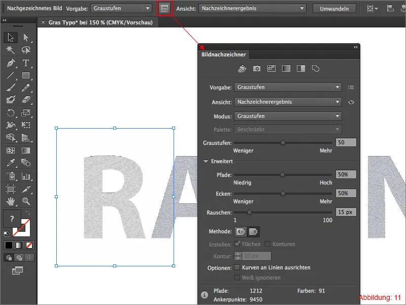 Gras-Typografie erstellen - Adobe Illustrator