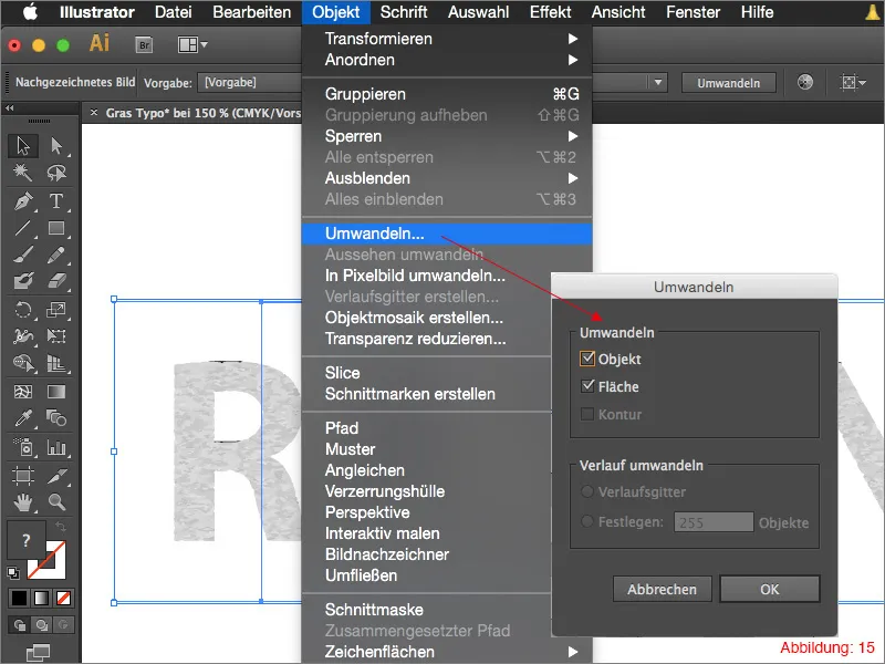 Gras-Typografie erstellen - Adobe Illustrator