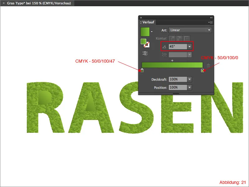 Gras-Typografie erstellen - Adobe Illustrator