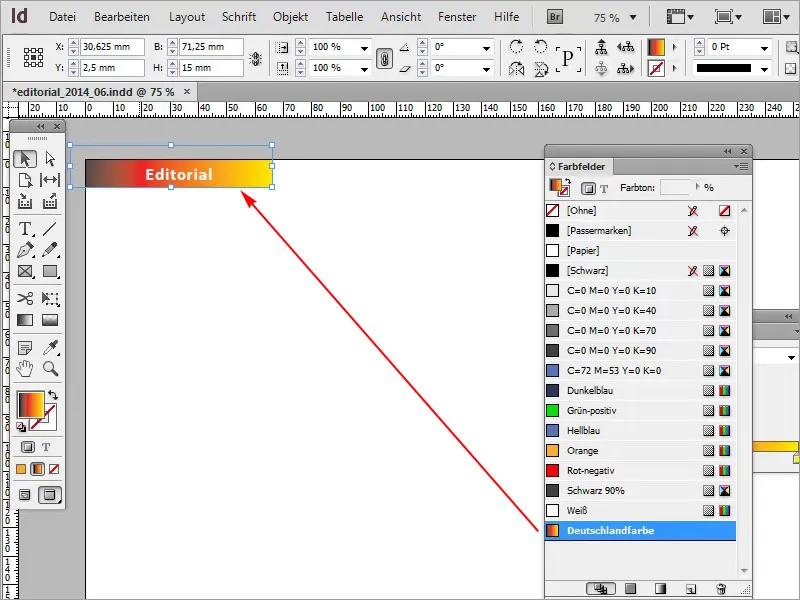 Tipps &amp; Tricks zu Adobe InDesign: Viel Arbeit sparen mithilfe von Verläufen (Beispiel Deutschlandflagge)
