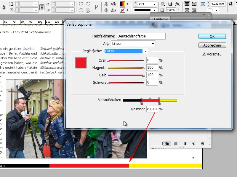 Tipps &amp; Tricks zu Adobe InDesign: Viel Arbeit sparen mithilfe von Verläufen (Beispiel Deutschlandflagge)