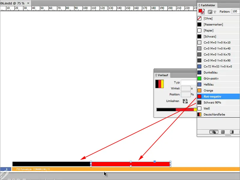 Tipps &amp; Tricks zu Adobe InDesign: Viel Arbeit sparen mithilfe von Verläufen (Beispiel Deutschlandflagge)