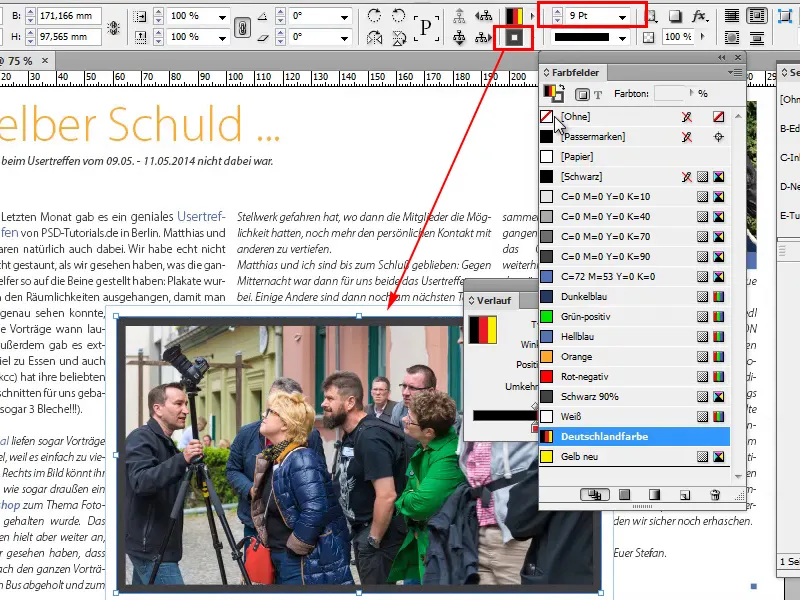 Tipps &amp; Tricks zu Adobe InDesign: Viel Arbeit sparen mithilfe von Verläufen (Beispiel Deutschlandflagge)